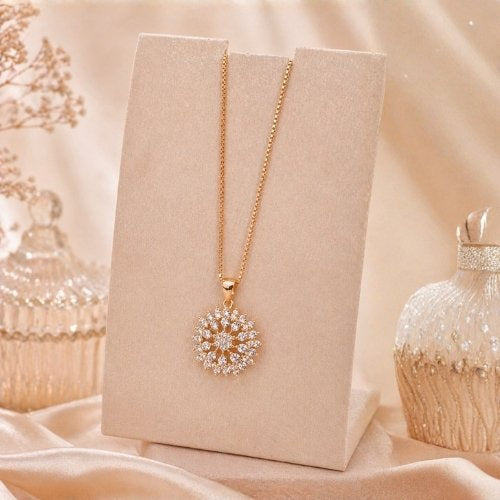 SJ-5 | GOLD FLORAL PENDANT NECKLACE