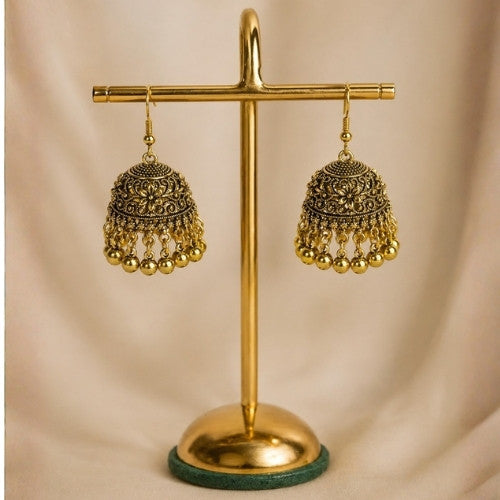 SJ-20 | Gold Plated Jhumka Earrings