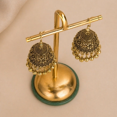 SJ-20 | Gold Plated Jhumka Earrings