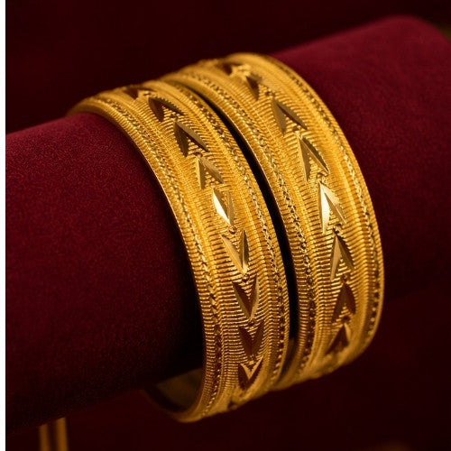 SJ-26 | Gold Textured Designer Kada Set