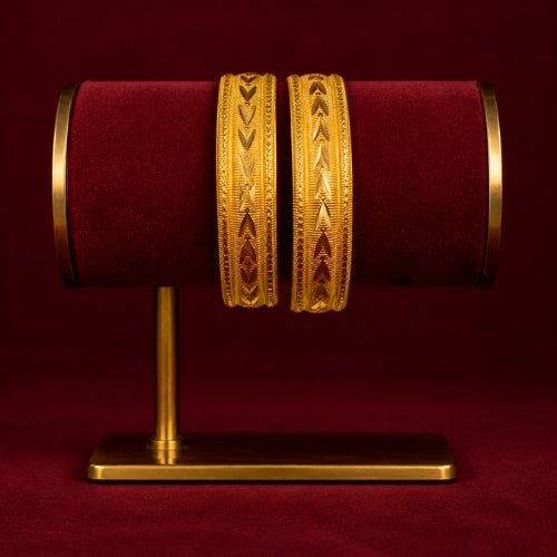 SJ-26 | Gold Textured Designer Kada Set