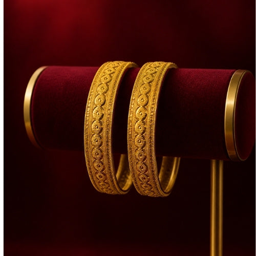 SJ-27 | Gold Traditional Designer Kada Set