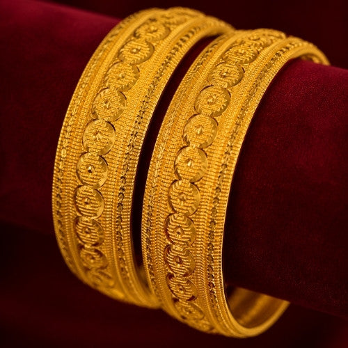 SJ-27 | Gold Traditional Designer Kada Set