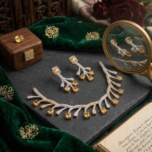 SJ-13 | Golden Branch CZ Set