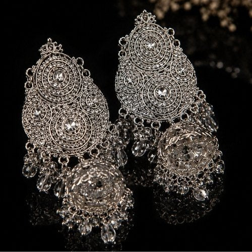 SJ-15 | Luxury Silver Crystal Bridal Choker Set
