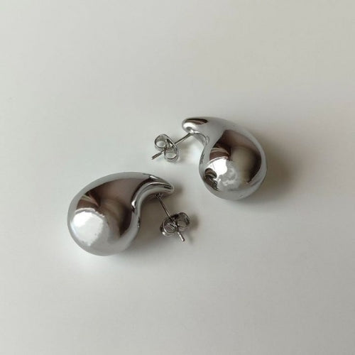 SJ-25  | Luxury Silver Statement Earrings