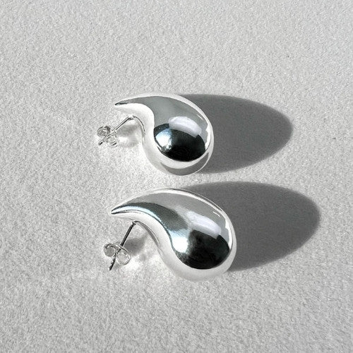 SJ-25  | Luxury Silver Statement Earrings