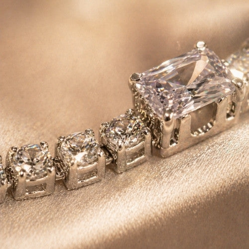 SJ-17 | Silver Zirconia Tennis Bracelet