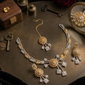 SJ-14 | Sunburst CZ Necklace Set
