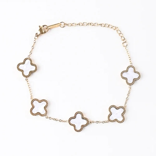 SJ-8 | WHITE CLOVER BRACELET
